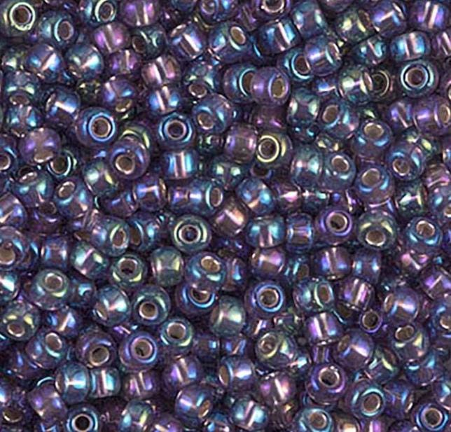 8-1024 Silverlined Amethyst AB, Miyuki Seed Bead 8/0