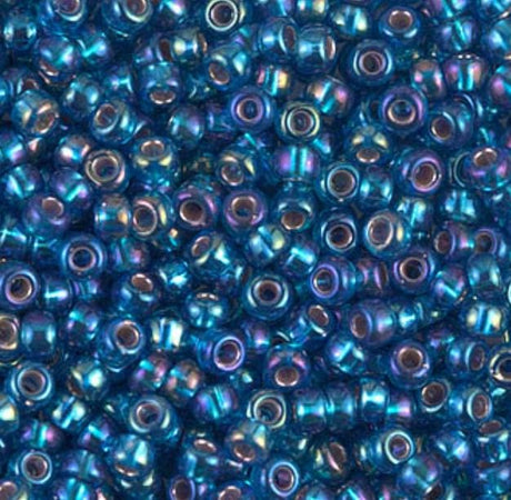 8-1025 Silverlined Capri Blue AB, Miyuki Seed Bead 8/0
