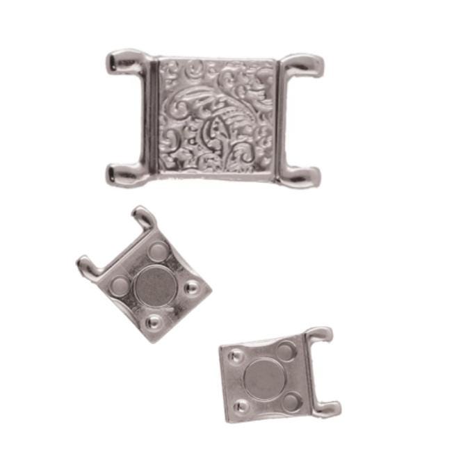 Cymbal Afrata ll Magnetic Clasp 015204, Antique Silver Plated or Gold Plated-1