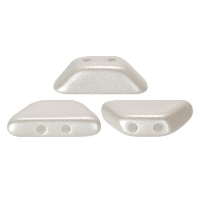 Tinos Beads Pastel White, Par Puca Czech Glass, 4X10MM 25001, 40 Beads