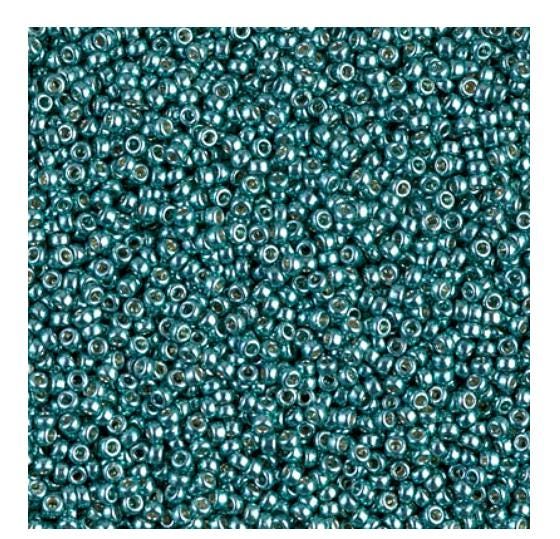 15/0 Duracoat Galvanized Miyuki Seed Bead, Dark Sea Foam, 4217