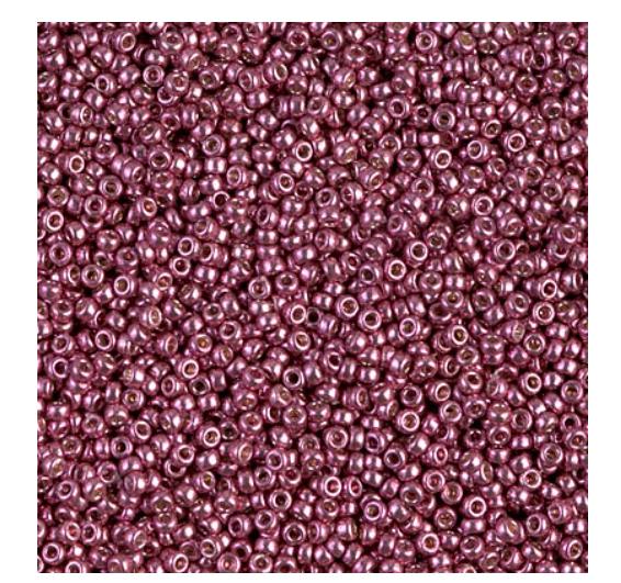 15/0 Duracoat Galvanized Miyuki Seed Bead, Magenta, 4219