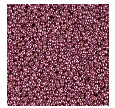 15/0 Duracoat Galvanized Miyuki Seed Bead, Magenta, 4219