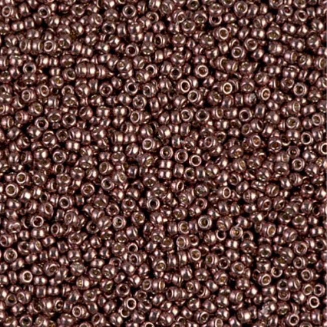 15/0 Duracoat Galvanized Miyuki Seed Bead, Dark Mauve, 4213