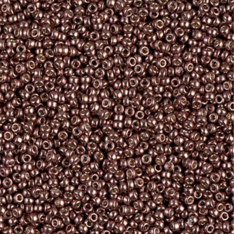 15/0 Duracoat Galvanized Miyuki Seed Bead, Dark Mauve, 4213
