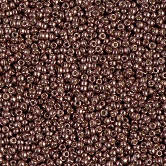 15/0 Duracoat Galvanized Miyuki Seed Bead, Dark Mauve, 4213