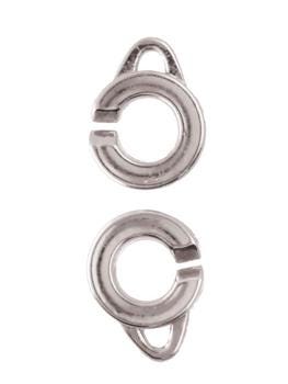 Twist Clasp 1-Strand, Silver Plate or Gold Plated Round Clasp, 12 x 6 MM Quantity 1