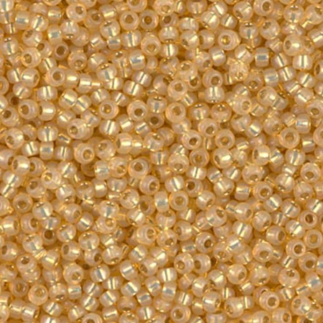 8-578 Dyed Lt Topaz Silver Lined Alabaster, Miyuki Seed Bead 8/0