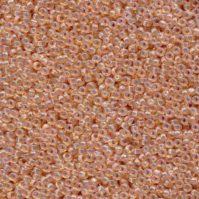 Translucent Peony Miyuki round seed bead in color 2371 size 15.