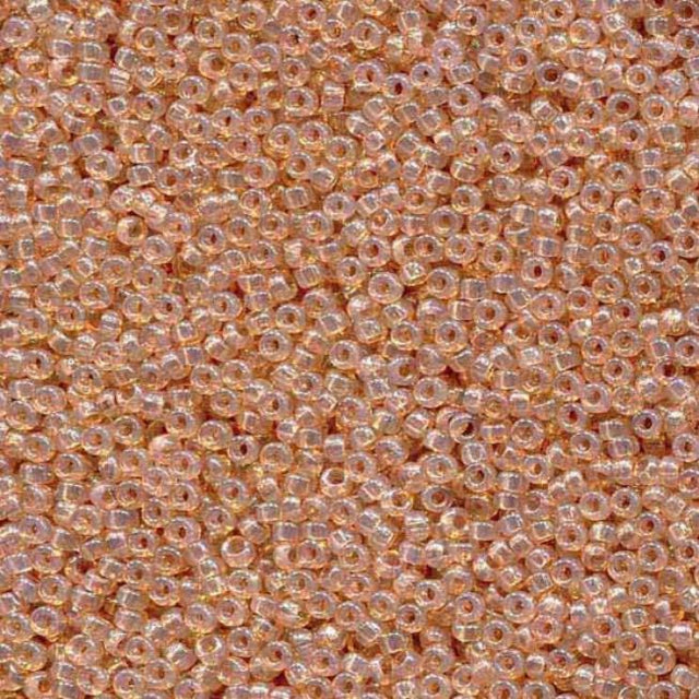 Translucent Peony Miyuki round seed bead in color 2371 size 15.