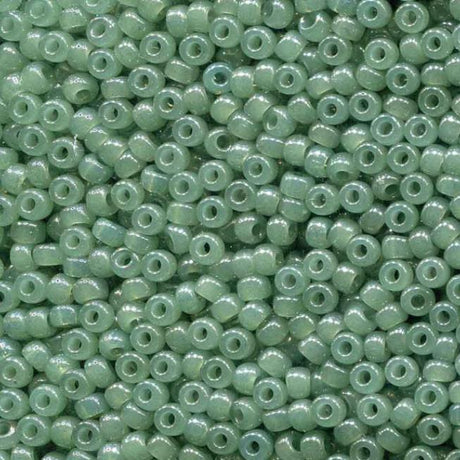 Translucent Sage Miyuki round seed bead in color 2374 size 8.