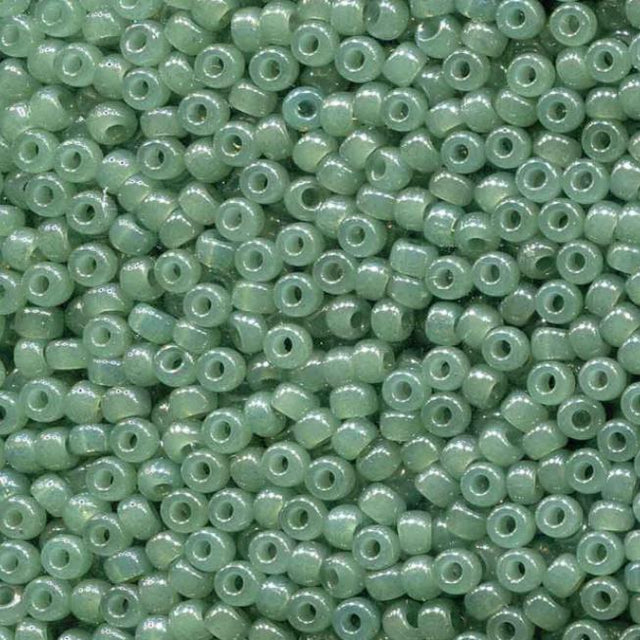 Translucent Sage Miyuki round seed bead in color 2374 size 8.