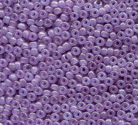 Translucent Lavendar Miyuki round seed bead in color 2377 size 15.