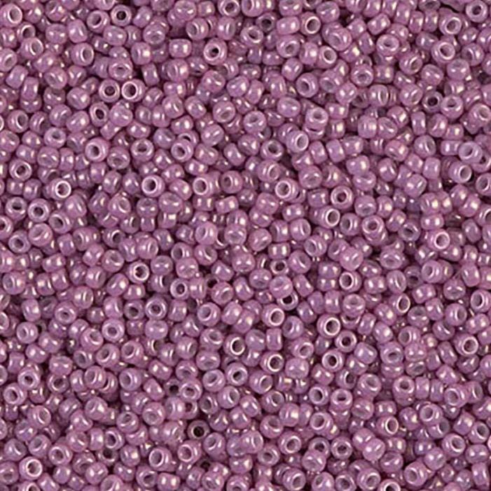 15/0 Opaque Dark Orchid Luster Miyuki Glass Seed Beads, 1867-10 grams