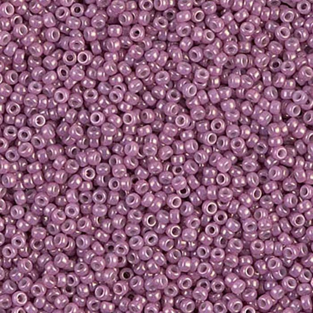 15/0 Opaque Dark Orchid Luster Miyuki Glass Seed Beads, 1867-10 grams