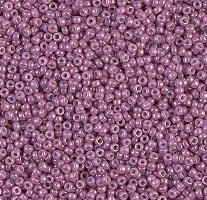 15/0 Opaque Dark Orchid Luster Miyuki Glass Seed Beads, 1867-10 grams