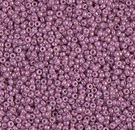 15/0 Opaque Dark Orchid Luster Miyuki Glass Seed Beads, 1867-10 grams