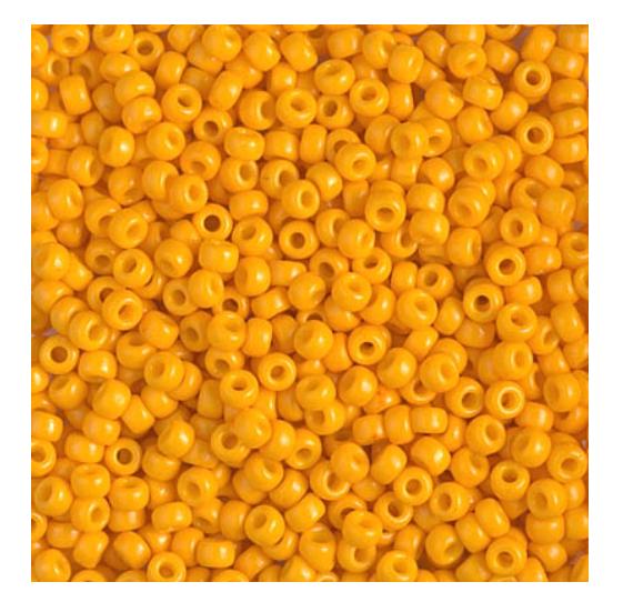 8/0 Duracoat Dyed Miyuki Seed Bead, Opaque Light Squash, 4453