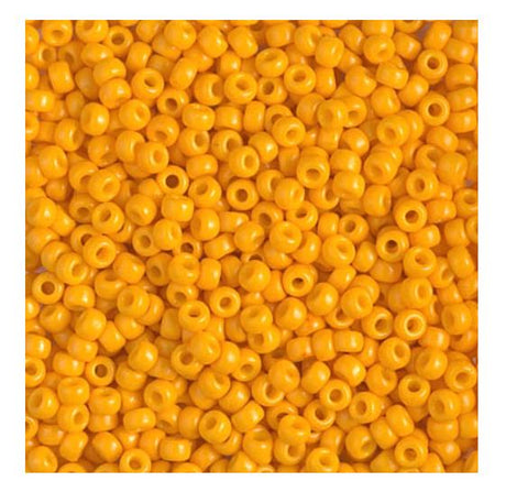 8/0 Duracoat Dyed Miyuki Seed Bead, Opaque Light Squash, 4453