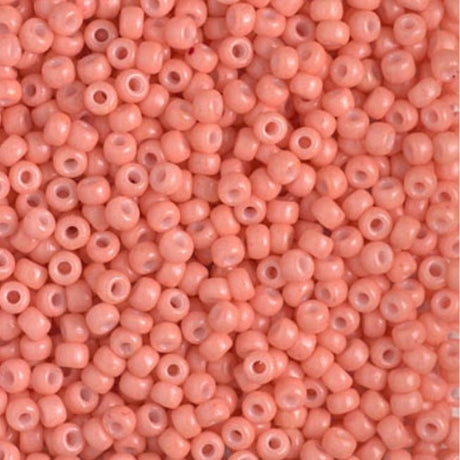 8/0 Duracoat Dyed Miyuki Seed Bead, Opaque Dark Salmon, 4462