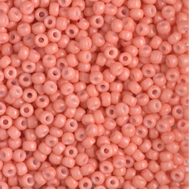 8/0 Duracoat Dyed Miyuki Seed Bead, Opaque Dark Salmon, 4462