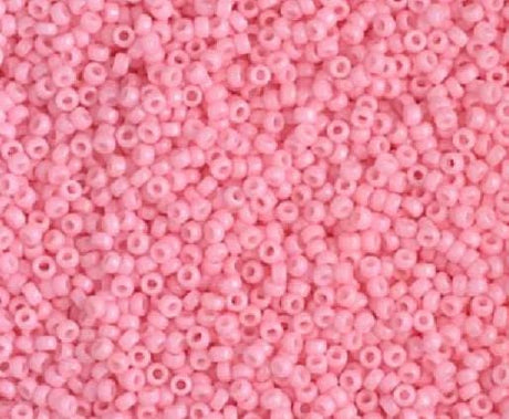 15/0 Duracoat Dyed Miyuki size Seed Bead, Opaque Light Carnation, 4466