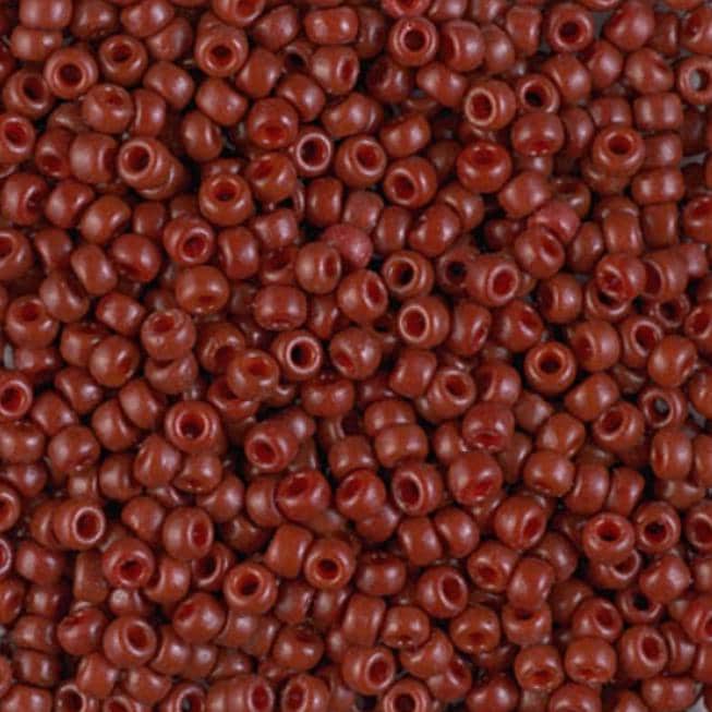 8/0 Duracoat Dyed Miyuki Seed Bead Opaque Maroon, 4470
