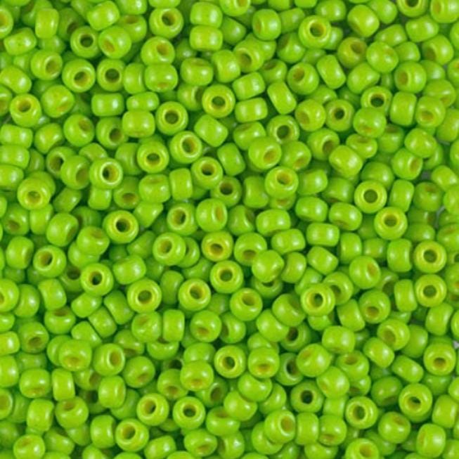8/0 Duracoat Dyed Miyuki Seed Bead, Opaque Kiwi, 4471