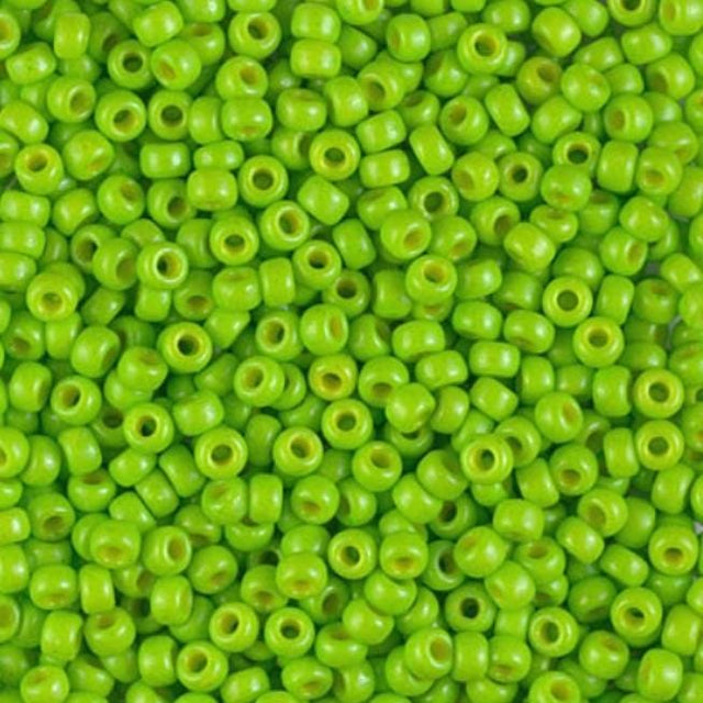 8/0 Duracoat Dyed Miyuki Seed Bead, Opaque Kiwi, 4471