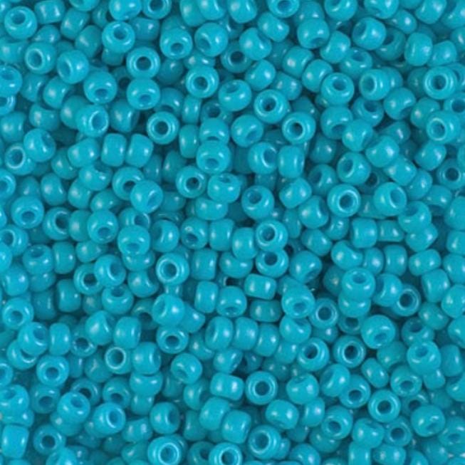 8/0 Duracoat Dyed Miyuki Seed Bead, Opaque Underwater Blue, 4480