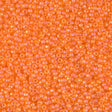 11/0 Matte Transparent Orange AB, Miyuki Seed Bead 138FR