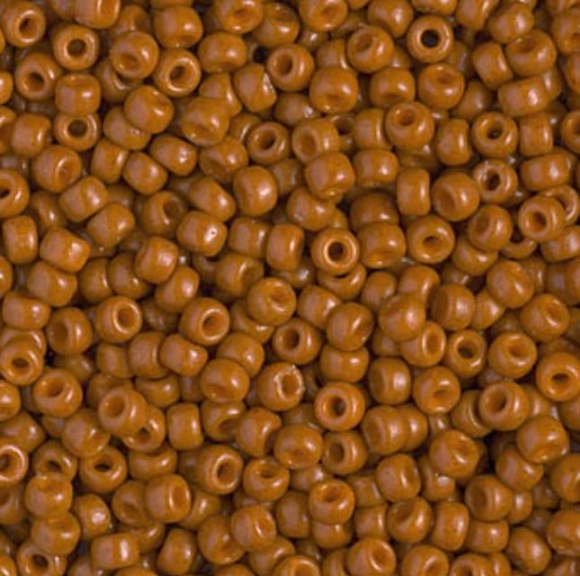 8/0 Duracoat Dyed Miyuki Seed Bead, Opaque Persimmon, 4458