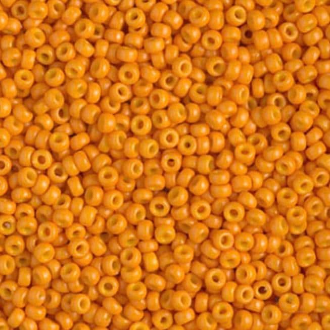 11/0 Duracoat Dyed Miyuki Seed Bead, Opaque Kumquat, 4454