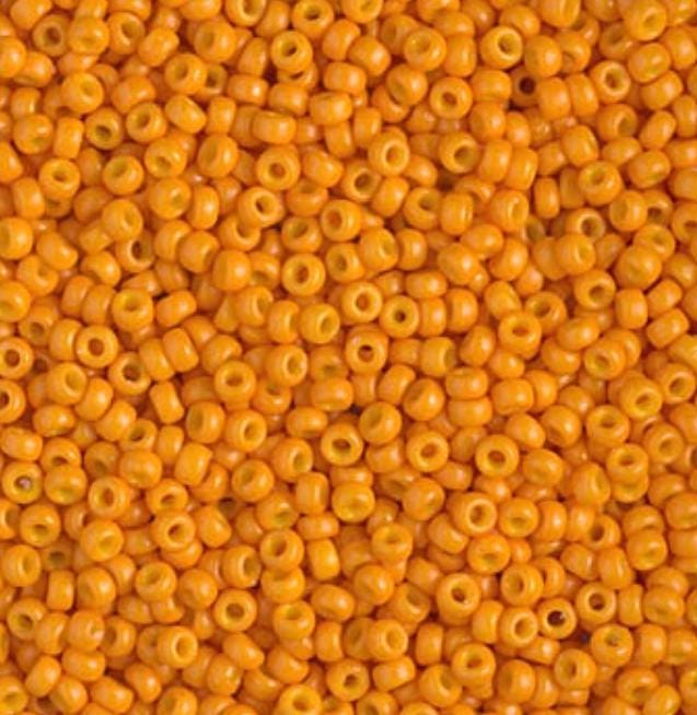 11/0 Duracoat Dyed Miyuki Seed Bead, Opaque Kumquat, 4454