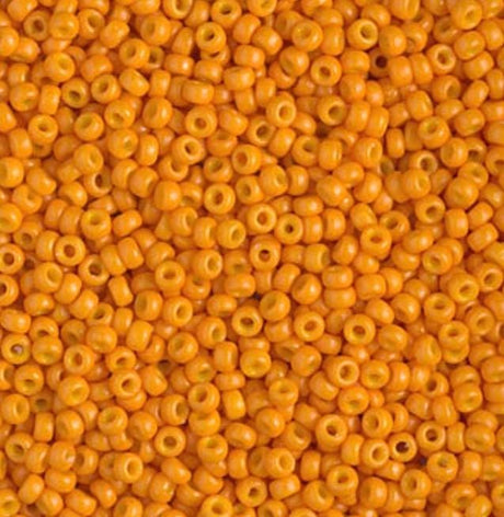 11/0 Duracoat Dyed Miyuki Seed Bead, Opaque Kumquat, 4454
