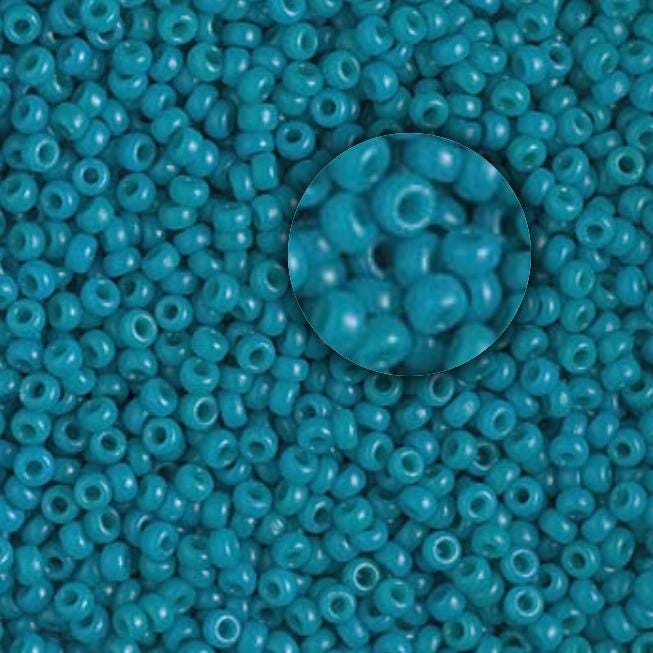 11/0 Duracoat Dyed Miyuki Seed Bead, Opaque Azure, 4483