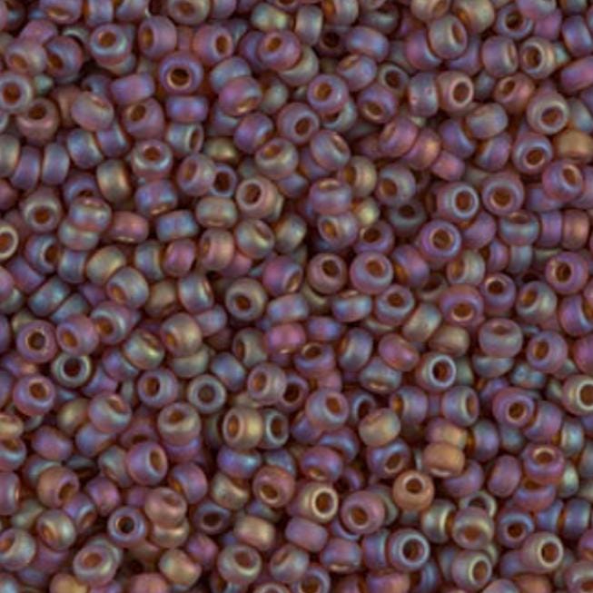 11/0 Matte Transparent Dark Topaz AB, Miyuki Seed Bead, 11-134FR