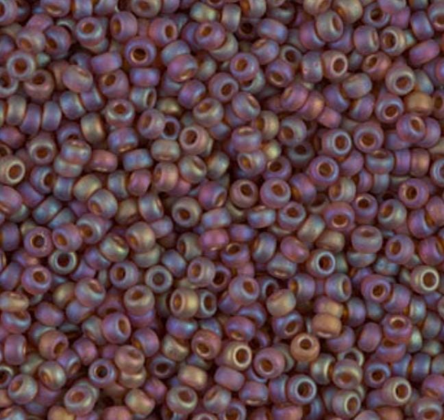 11/0 Matte Transparent Dark Topaz AB, Miyuki Seed Bead, 11-134FR