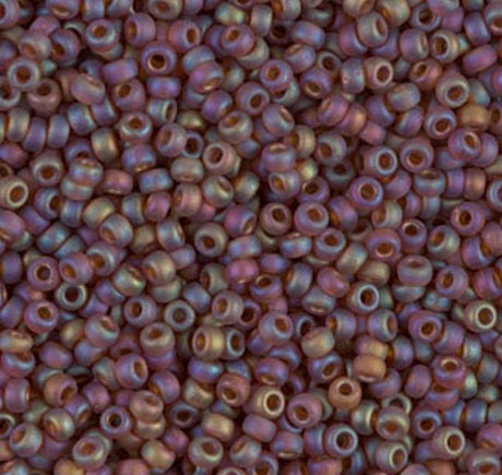 11/0 Matte Transparent Dark Topaz AB, Miyuki Seed Bead, 11-134FR