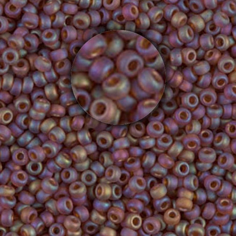 8/0 Matte Transparent Dark Topaz AB, Miyuki Seed Bead, 8-134FR