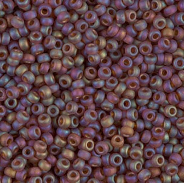 8/0 Matte Transparent Dark Topaz AB, Miyuki Seed Bead, 8-134FR