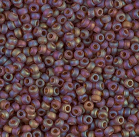 8/0 Matte Transparent Dark Topaz AB, Miyuki Seed Bead, 8-134FR