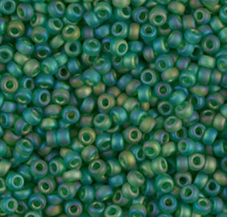 11/0 Matte Transparent Green AB, Miyuki Seed Bead 11-146FR