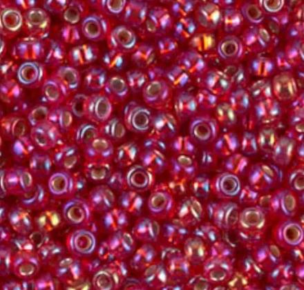 11-1010 Silverlined Flame Red AB, Miyuki Seed Bead 11/0