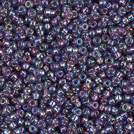 Silverlined Amethyst AB Miyuki round seed bead in color 1024 size 11.