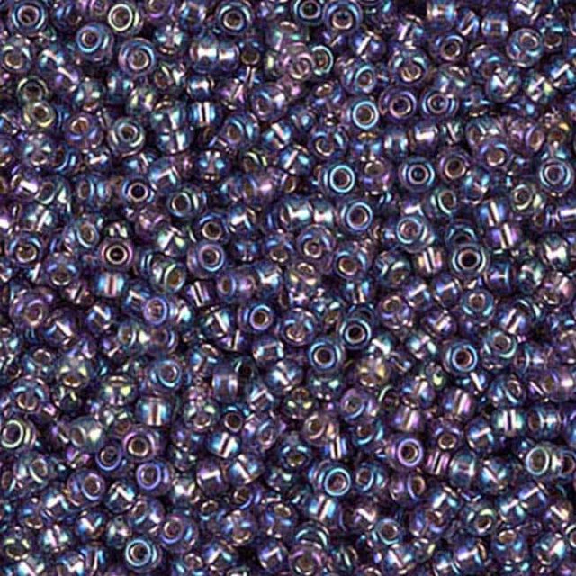 Silverlined Amethyst AB Miyuki round seed bead in color 1024 size 11.