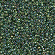 Silverlined Olive AB Miyuki round seed bead color 1026 size 11.