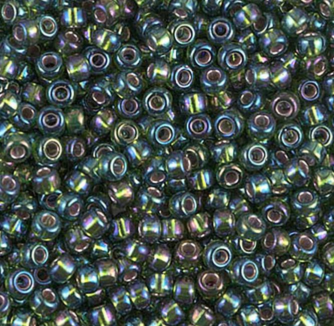 8-1026 Silverlined Olive AB, Miyuki Seed Bead 8/0