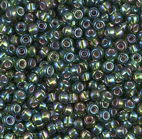 8-1026 Silverlined Olive AB, Miyuki Seed Bead 8/0