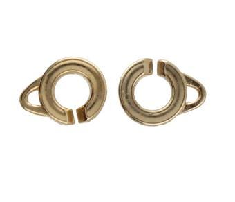 Twist Clasp 1-Strand, Silver Plate or Gold Plated Round Clasp, 12 x 6 MM Quantity 1